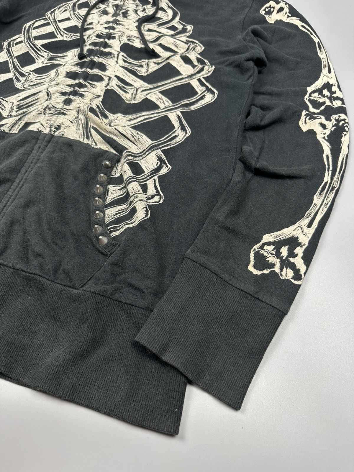 If Six Was Nine × Japanese Brand Japanese Glad News Skeleton Full Zipper Hoodies Size US M / EU 48-50 / 2 - 7 Thumbnail