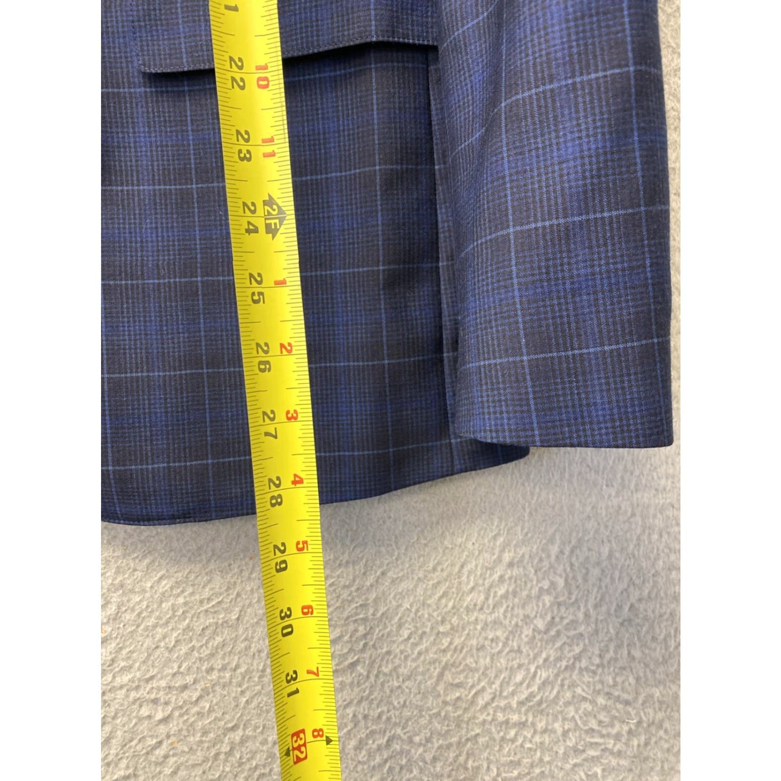 Bonobos Bonobos Men Blazer Slim Fit Windowpane Wool Elastane Navy 40R Business Casual Formal Size 40R - 4 Thumbnail