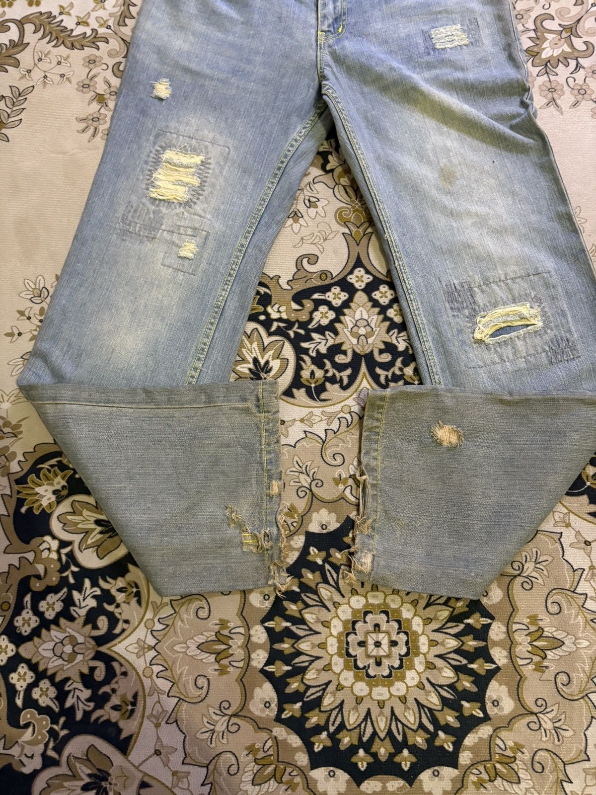 Gotcha × Vintage Vintage Japanese Brand Gotcha Back Side Leather Pocket Denim Size US 31 - 9 Thumbnail