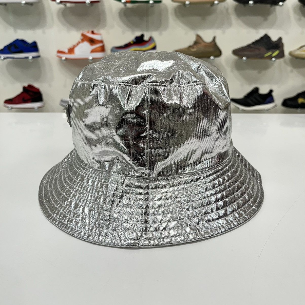 Prada Prada Bucket Hat Silver Size ONE SIZE - 2 Thumbnail