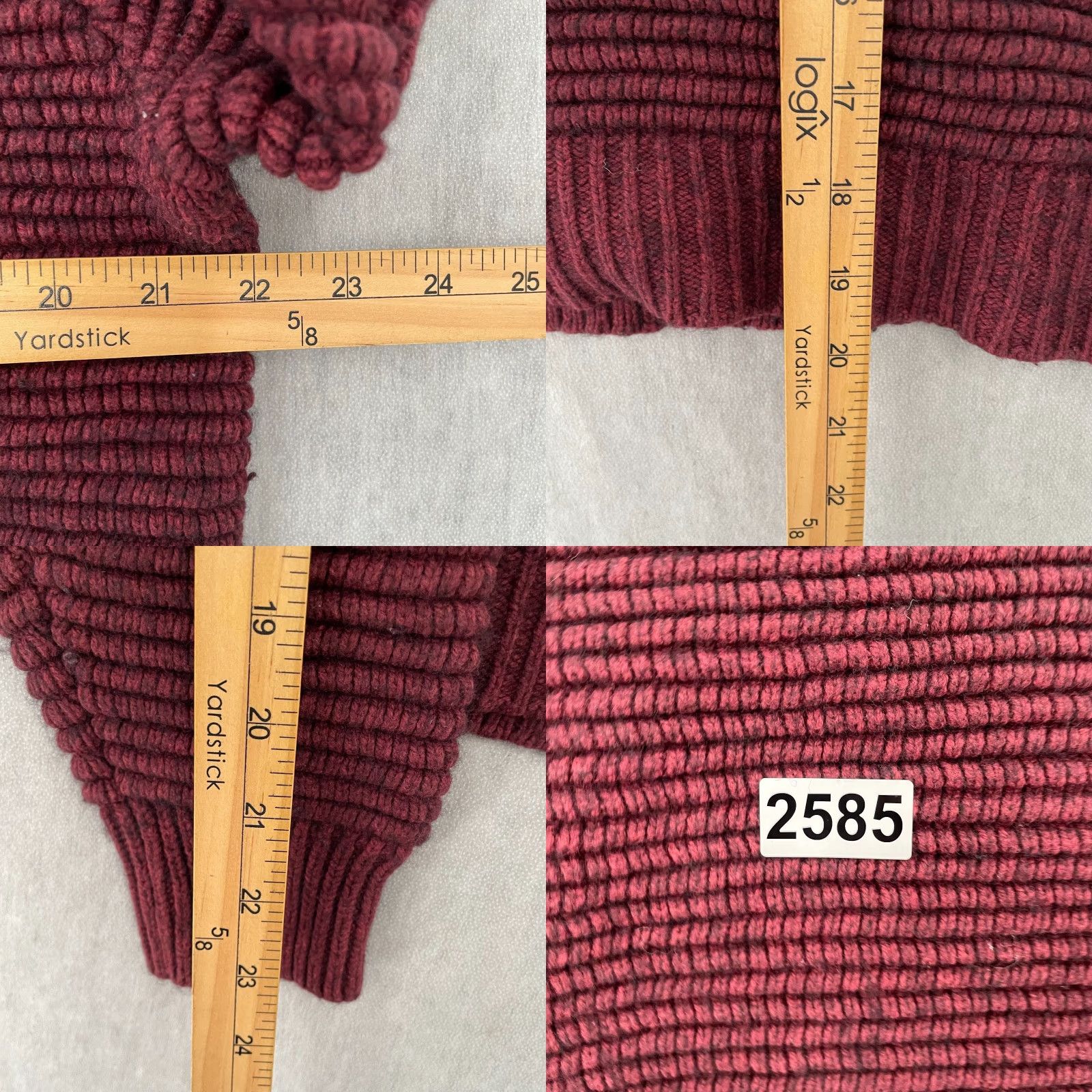 Madewell Madewell Sweater Womens XL Red Wool Cotton Ribbed Turtleneck Button Side Size XL / US 12-14 / IT 48-50 - 8 Thumbnail