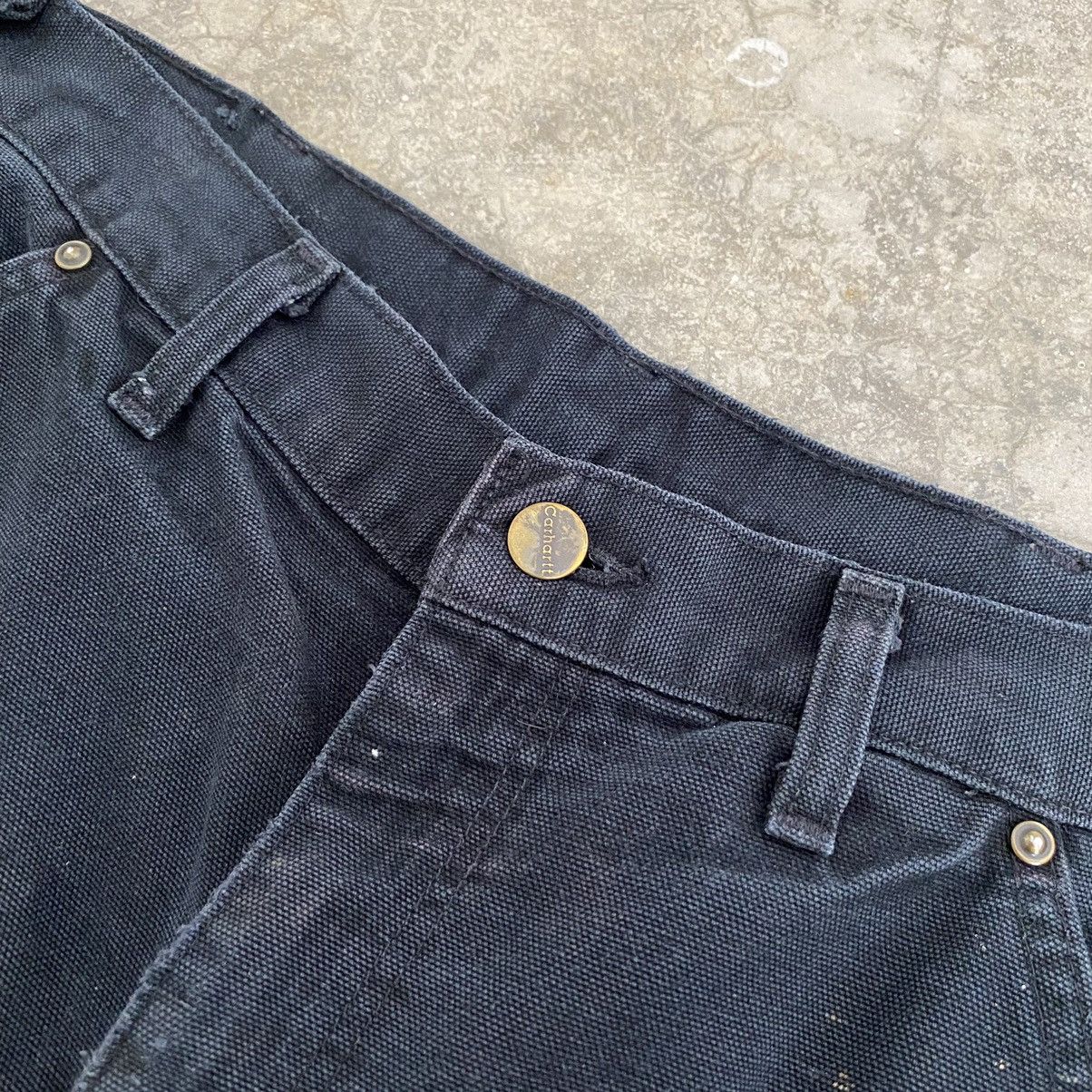 Carhartt VTG Carhartt Double Knee Faded Black Stained Carpenter Pants Size US 31 - 10 Thumbnail