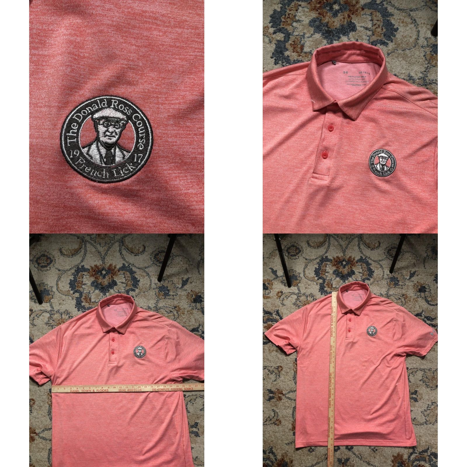 Under Armour Under Armour Playoff Polo Shirt Mens Large Pink Golf Short Sleeve Jersey Polo Size US L / EU 52-54 / 3 - 8 Thumbnail