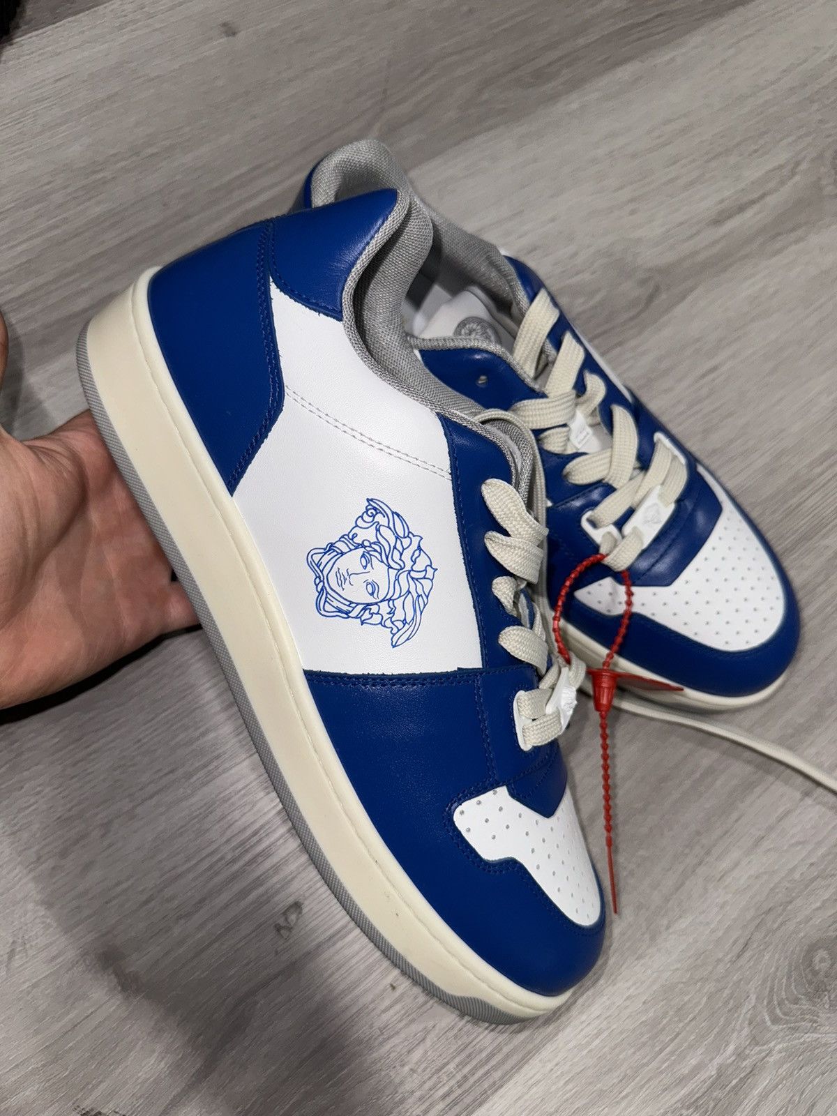 Versace Versace Blue/White Sneakers Size US 8 / EU 41 - 2 Thumbnail