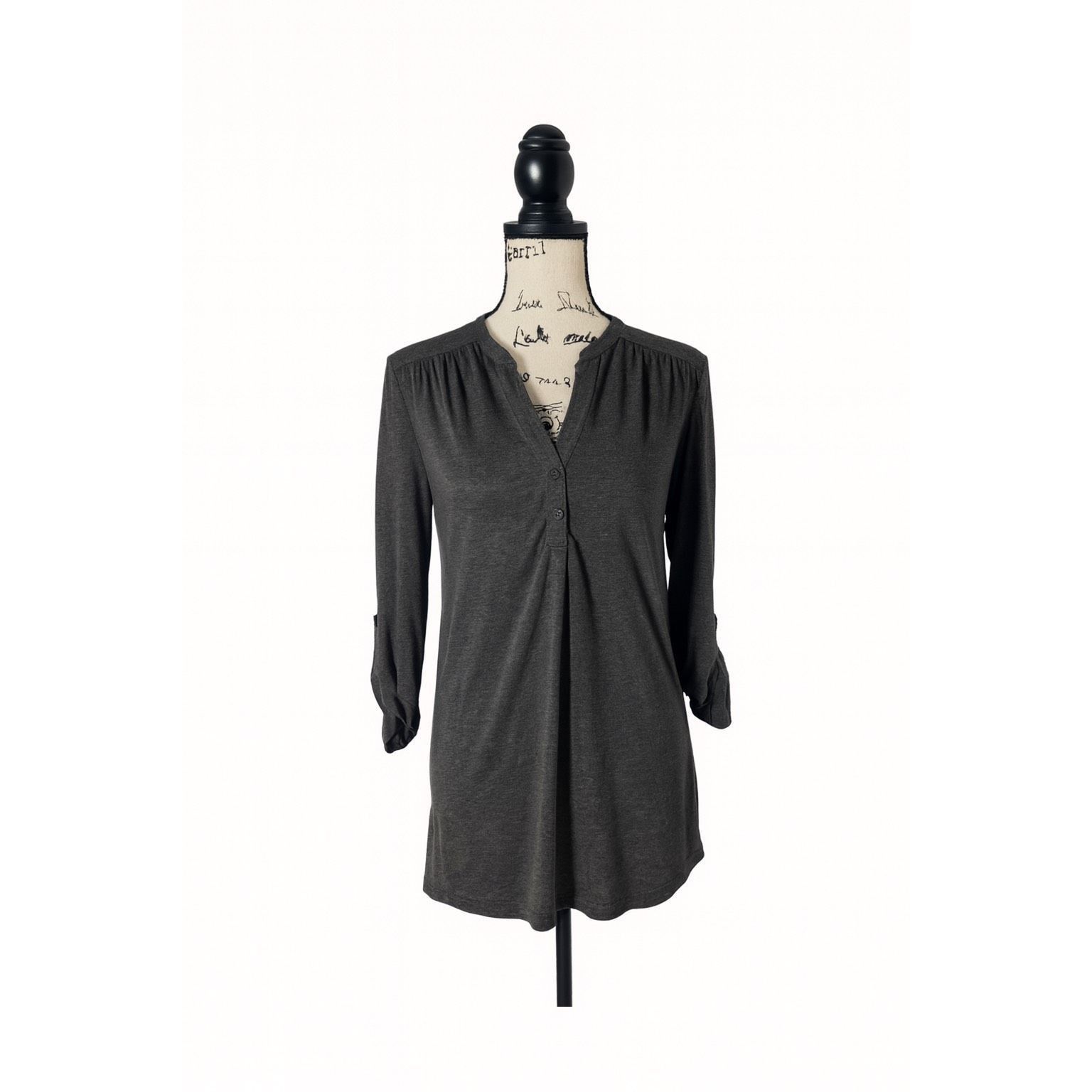 Other Cable & Gauge Women’s Small Gray Long Sleeve Tunic Top | But Size S / US 4 / IT 40 - 1 Thumbnail