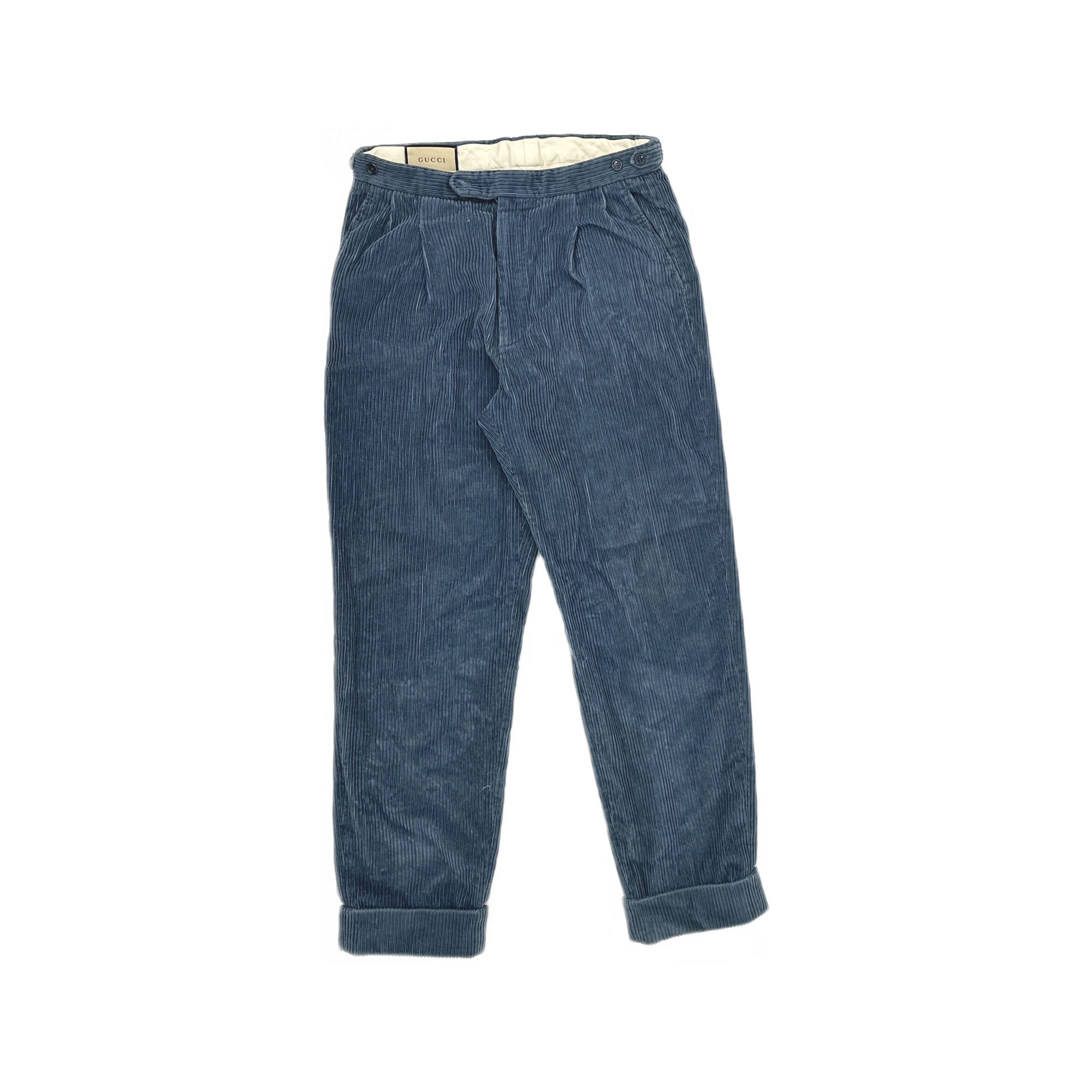 Gucci Gucci Blue Corduroy Pants Size 48 Size US 32 / EU 48 - 1 Thumbnail