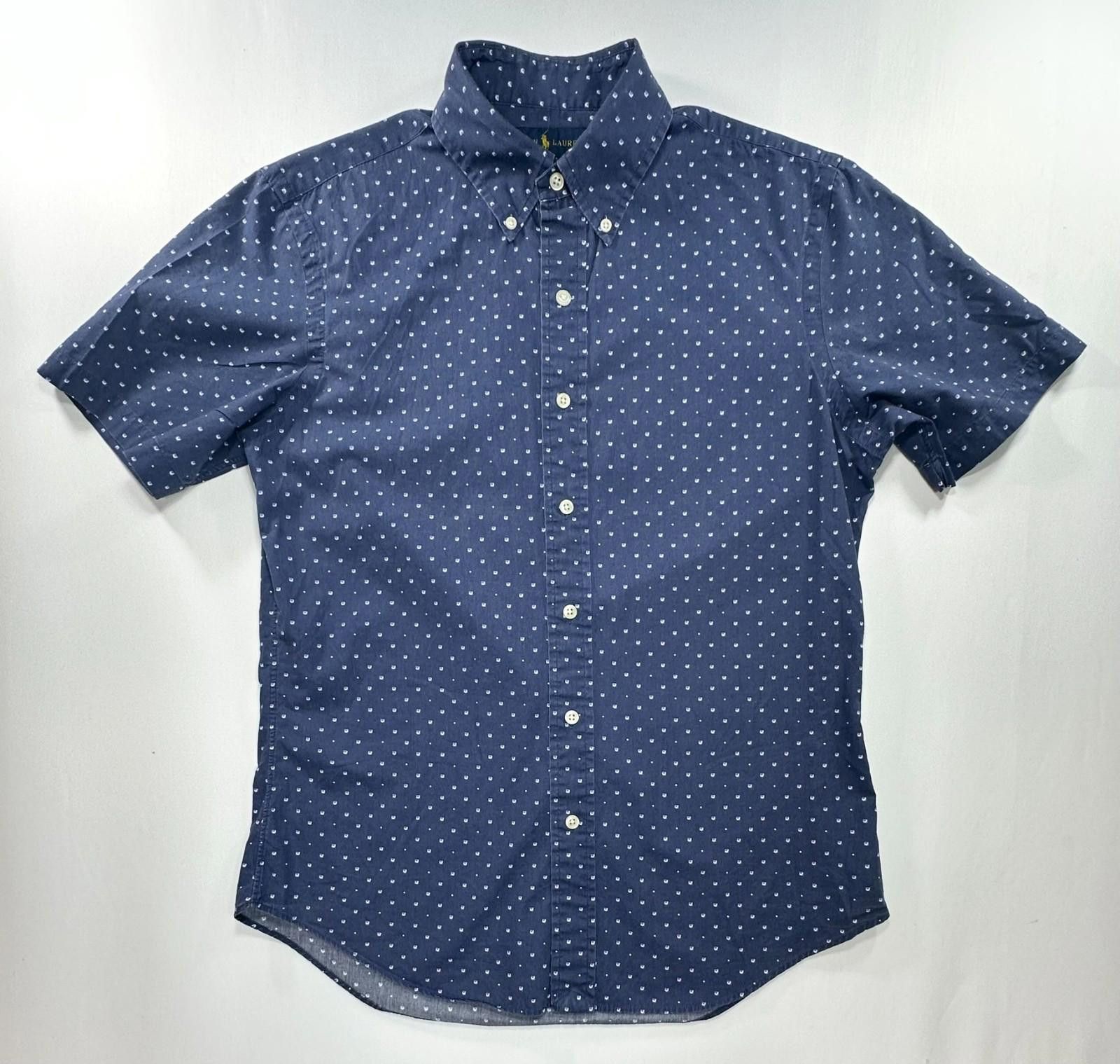 Lauren Ralph Lauren Ralph Lauren Cotton Slim Fit Oxford Button Up Blue Mens M Size US M / EU 48-50 / 2 - 1 Thumbnail