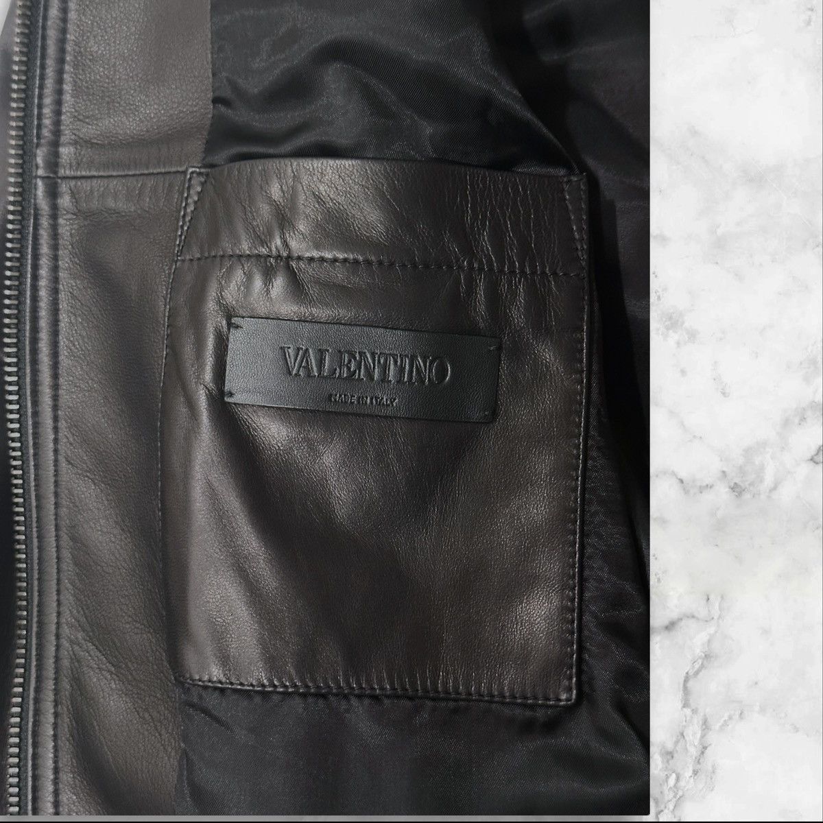 Valentino Valentino VLTN Lambskin Bomber Jacket Size US M / EU 48-50 / 2 - 7 Thumbnail