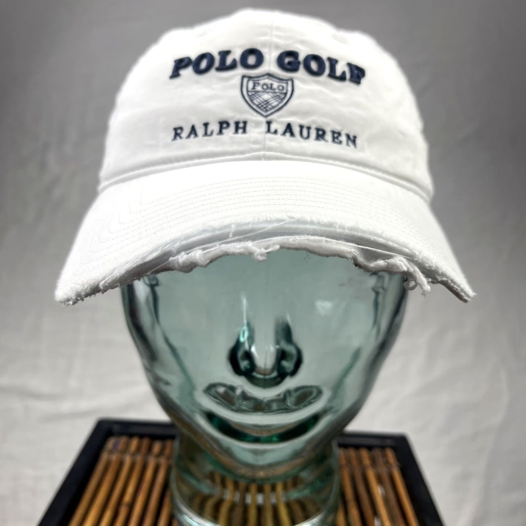 Polo Ralph Lauren Polo Ralph Lauren Hat Cap Mens Strap White Pelican Hill Golf Club Distressed Cap Size US M / EU 48-50 / 2 - 2 Thumbnail