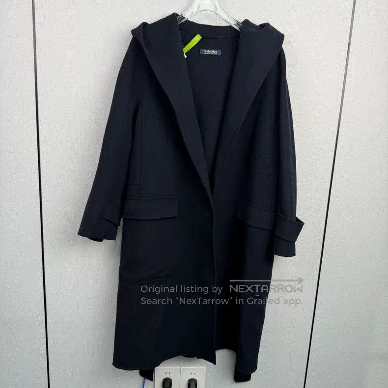 Max Mara Max Mara Navy Blue Overcoat Size S / US 4 / IT 40 - 1 Thumbnail