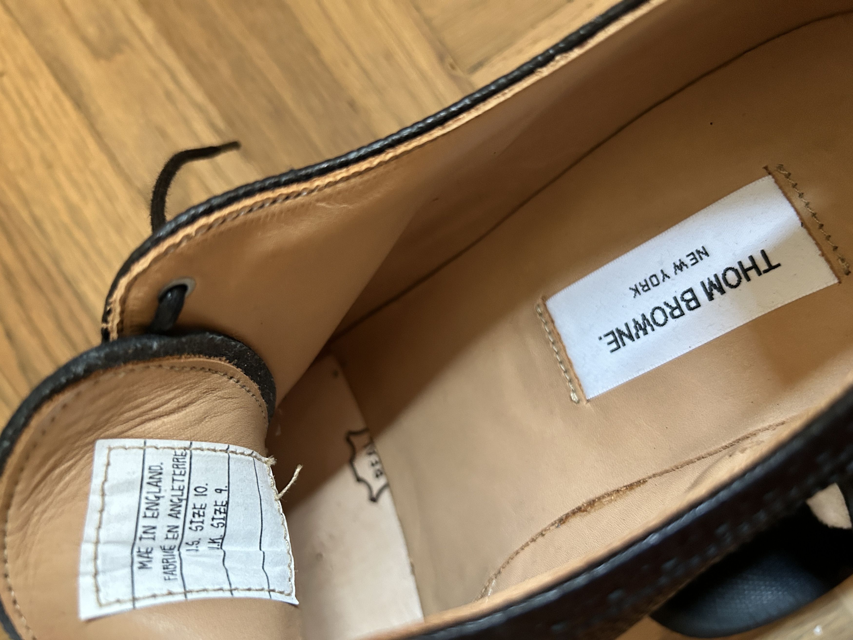 Thom Browne Thom Browne Black Leather Sole Longwing Derbys Size US 10 / EU 43 - 8 Thumbnail