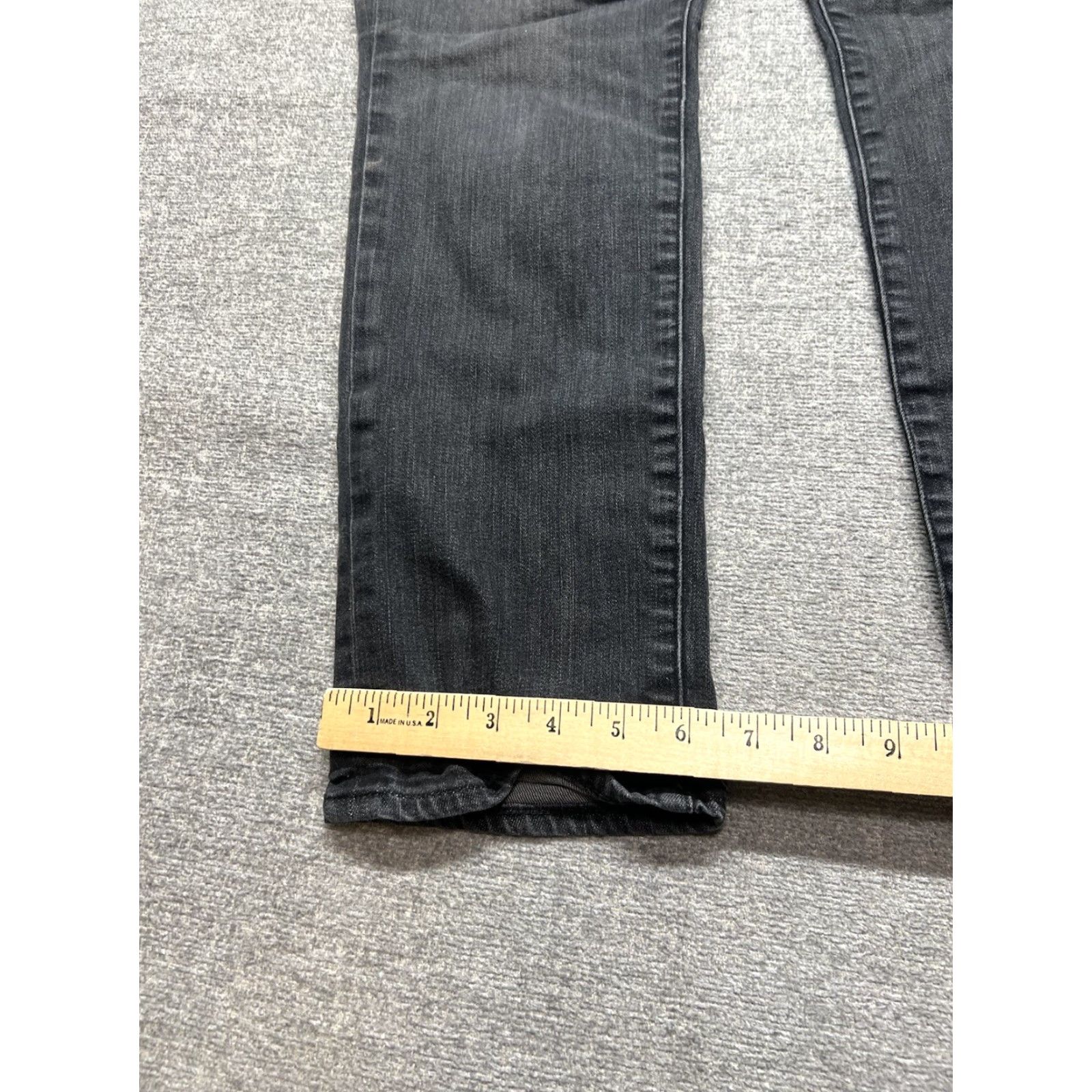 Madewell Madewell Slim Straight Jeans Women Black Denim 32x28 Mid Rise 32 Inseam Size 24" / US 00 / IT 34 - 3 Thumbnail