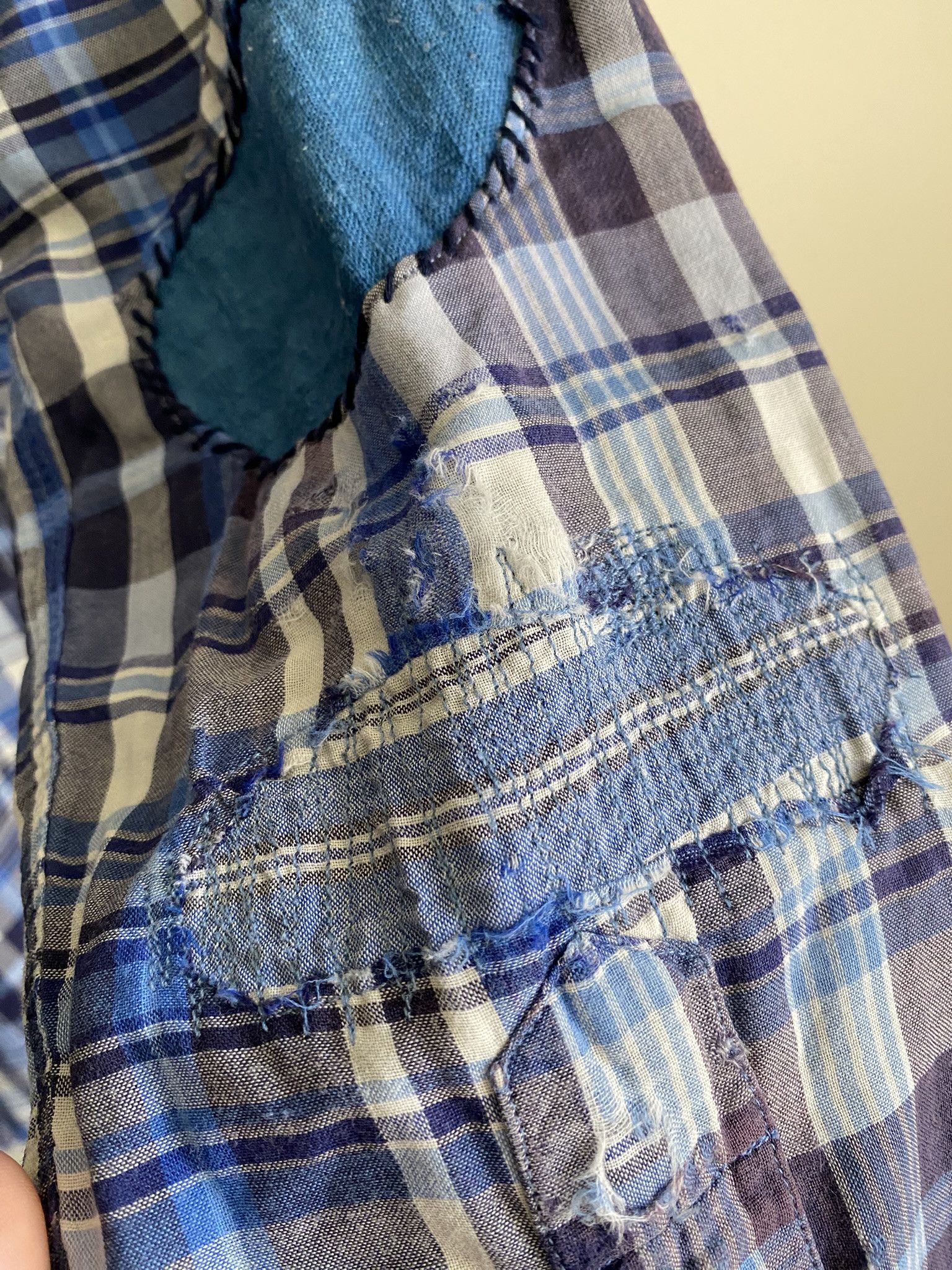 Vintage Sunfade & Repair Double Cloth Flannel Shirt Size US S / EU 44-46 / 1 - 13 Thumbnail