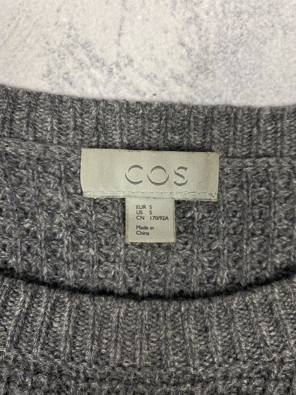 Cos Cos Wool Knit Gray Sweater Sweatshirt Designer Size US S / EU 44-46 / 1 - 7 Thumbnail