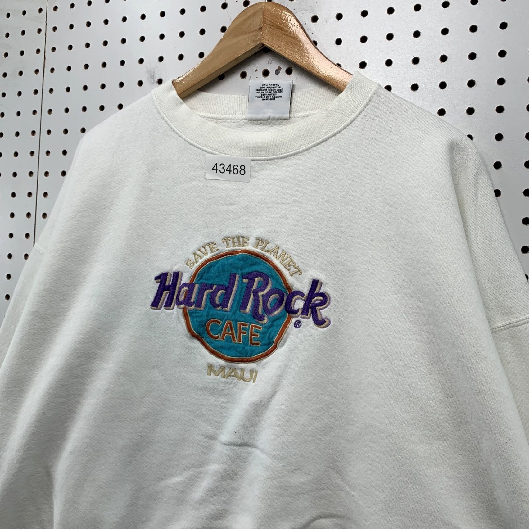 Hard Rock Cafe VINTAGE Hard Rock Cafe Maui Crewneck Sweatshirt White XL Men 90s SAVE THE PLANET Shirt Sweatshirt Pullover Crew Neck Mens 90s Size US XL / EU 56 / 4 - 6 Thumbnail