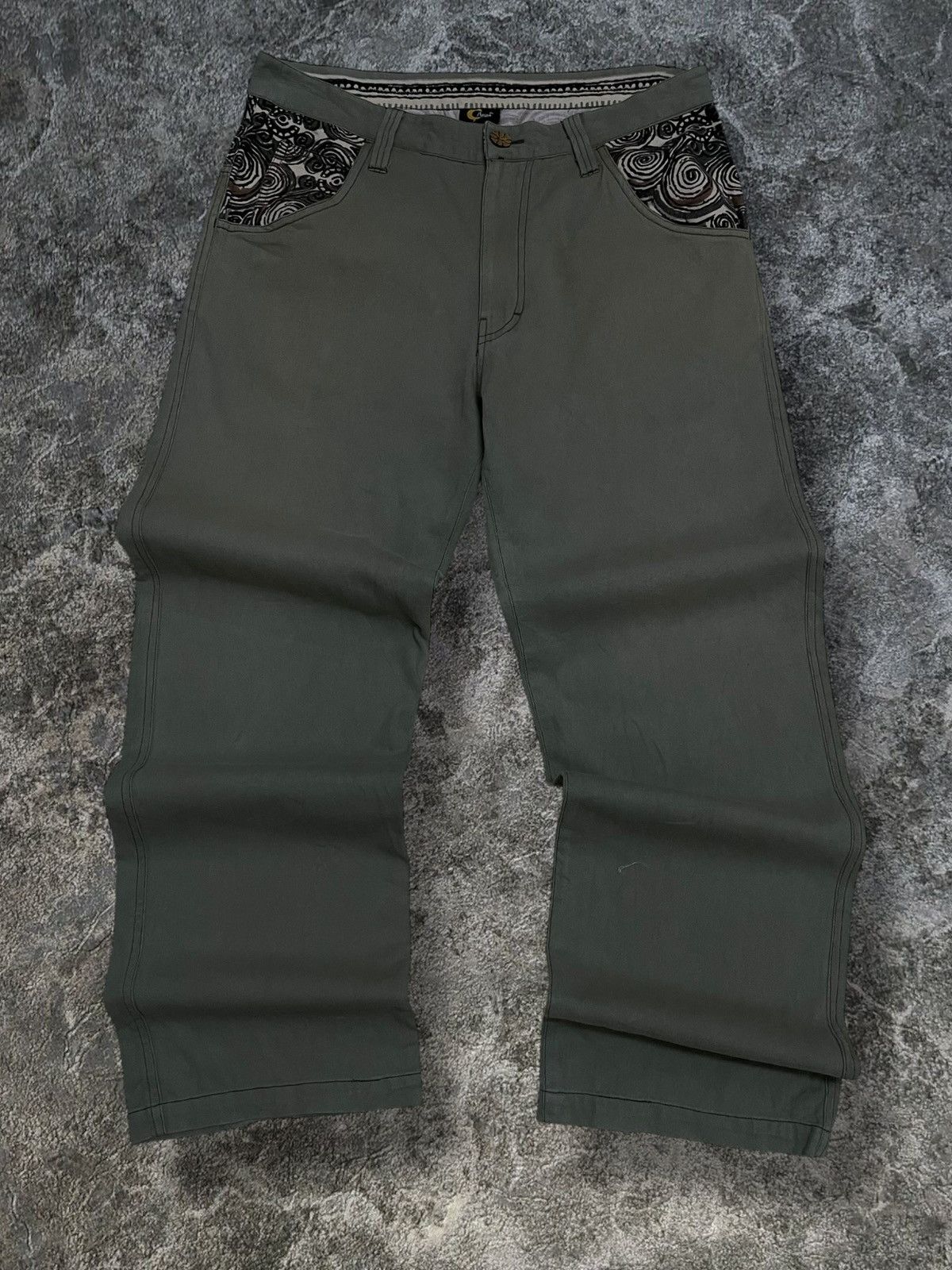 Japanese Brand 1990S Vintage Designer Camina Art Historical Kuno Pant Style Size US 32 / EU 48 - 2 Thumbnail
