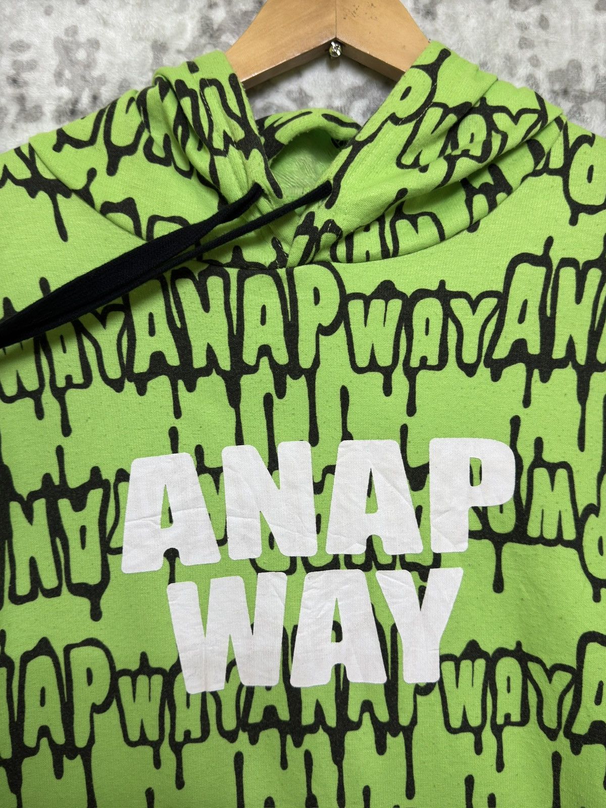 Japanese Brand ANAP WAY Hoodie Green full Graphic Sweatshirt Logo Sweater Size US L / EU 52-54 / 3 - 5 Thumbnail