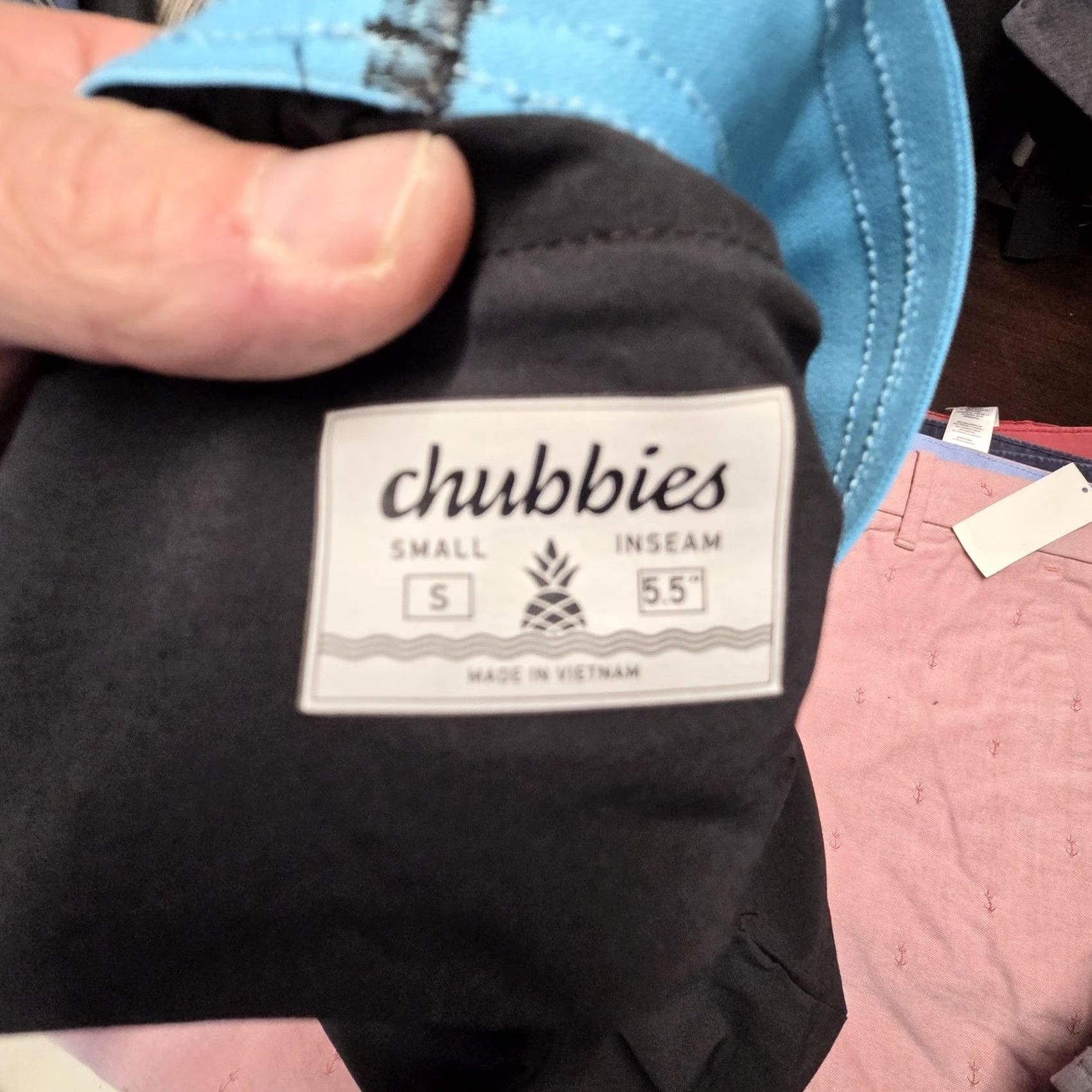 Chubbies Chubbies Shorts Mens Small Black Lined 5.5 Inseam Running Zip Pocket Athletic Size US 29 - 7 Thumbnail