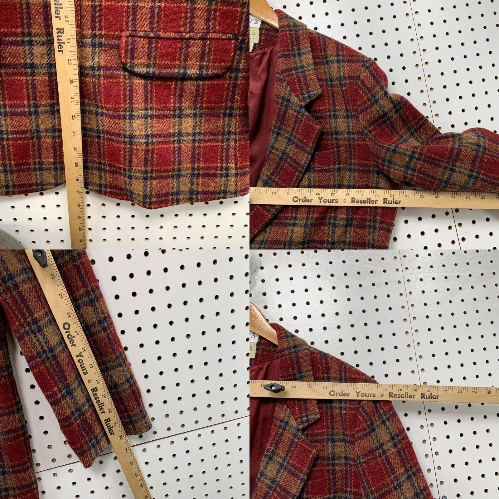 Eddie Bauer VINTAGE Eddie Bauer Wool Blazer Womens Large Red Plaid Boyfriend Academia Y2k Size L / US 10 / IT 46 - 8 Thumbnail