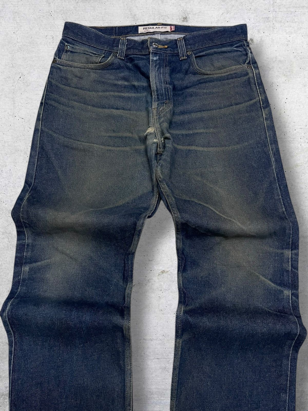 Levi's Vintage Clothing VINTAGE LEVIS 505 DESIGNER REGULAR FIT INDIGO WASHED DENIM Size US 35 - 4 Thumbnail