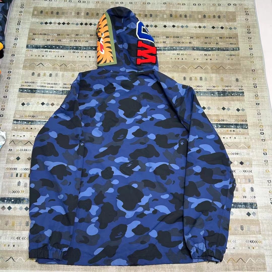 Bape BAPE BLUE CAMO SHARK JACKET Size US L / EU 52-54 / 3 - 7 Thumbnail