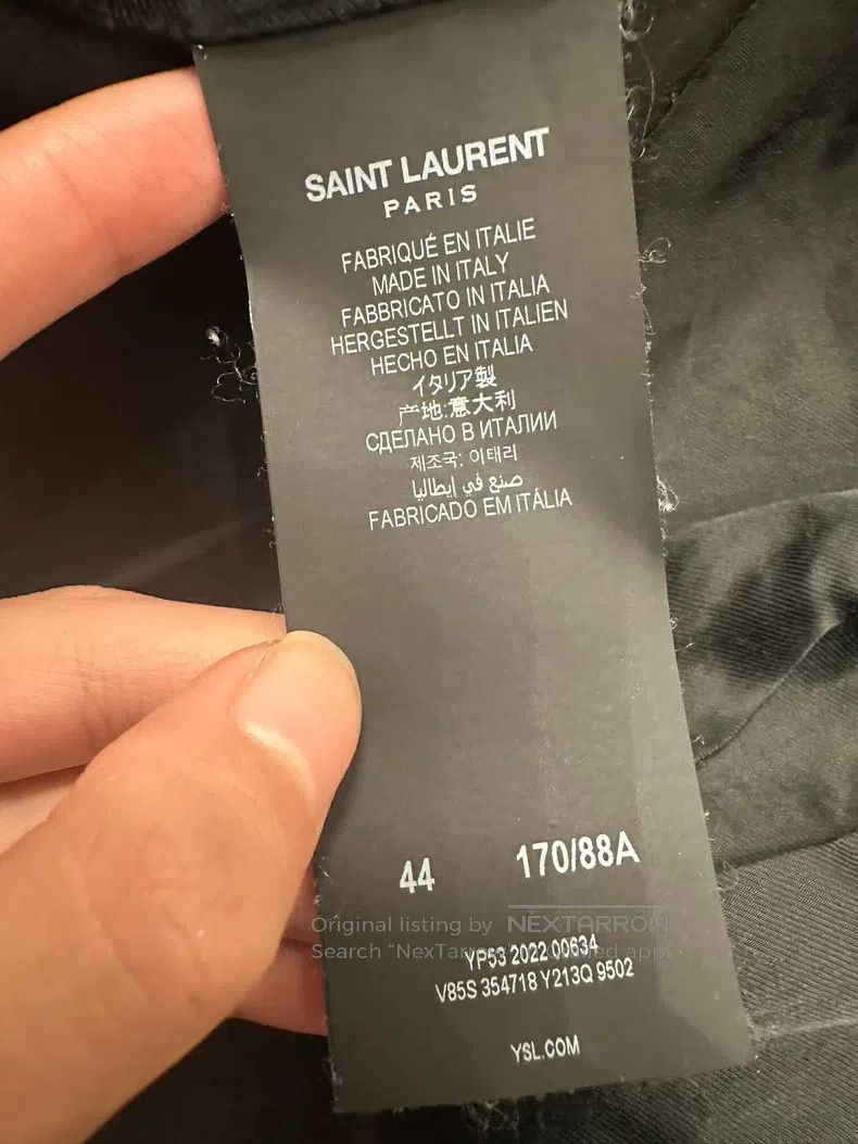 Saint Laurent Paris Saint Laurent Paris White Wool Mixed Baseball Jacket Size US S / EU 44-46 / 1 - 4 Thumbnail
