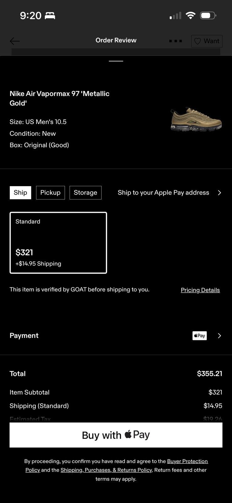 Nike 2018 Nike Air Vapormax 97 'Metallic Size US 10.5 / EU 43-44 - 11 Thumbnail