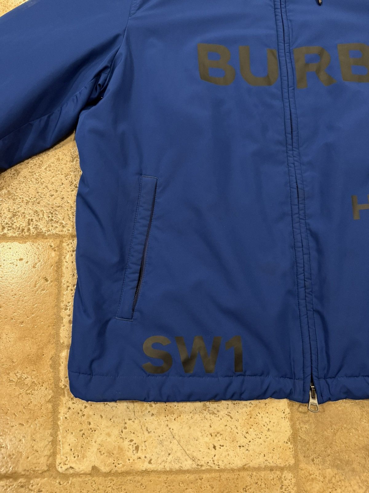 Burberry Burberry Horseferry Print Check Nylon Blue Hooded Jacket Size US XL / EU 56 / 4 - 7 Thumbnail