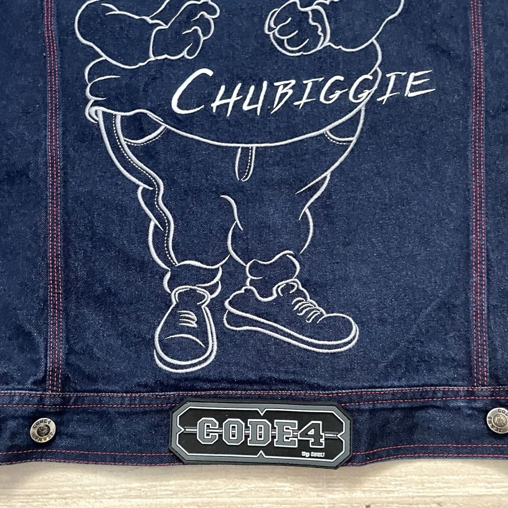 Vintage VINTAGE Code 4 Denim Jacket XL BAGGY 34 Jeans Chubiggie Trucker NY 2000s Men Size US 36 / EU 52 - 5 Thumbnail