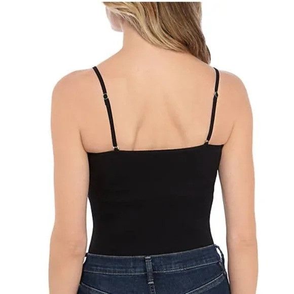 Free People Free People Black Ribbed Cami Adjustable Straps Fitted Desig Size XS / US 0-2 / IT 36-38 - 3 Thumbnail