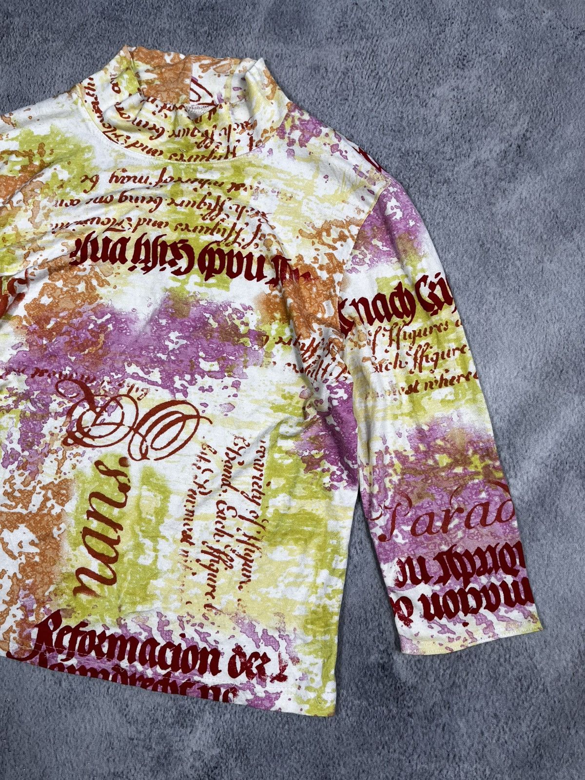 Japanese Brand × Vintage Vintage Y2K JPG style printed 00s 3/4 tee gazette Size S / US 4 / IT 40 - 3 Thumbnail