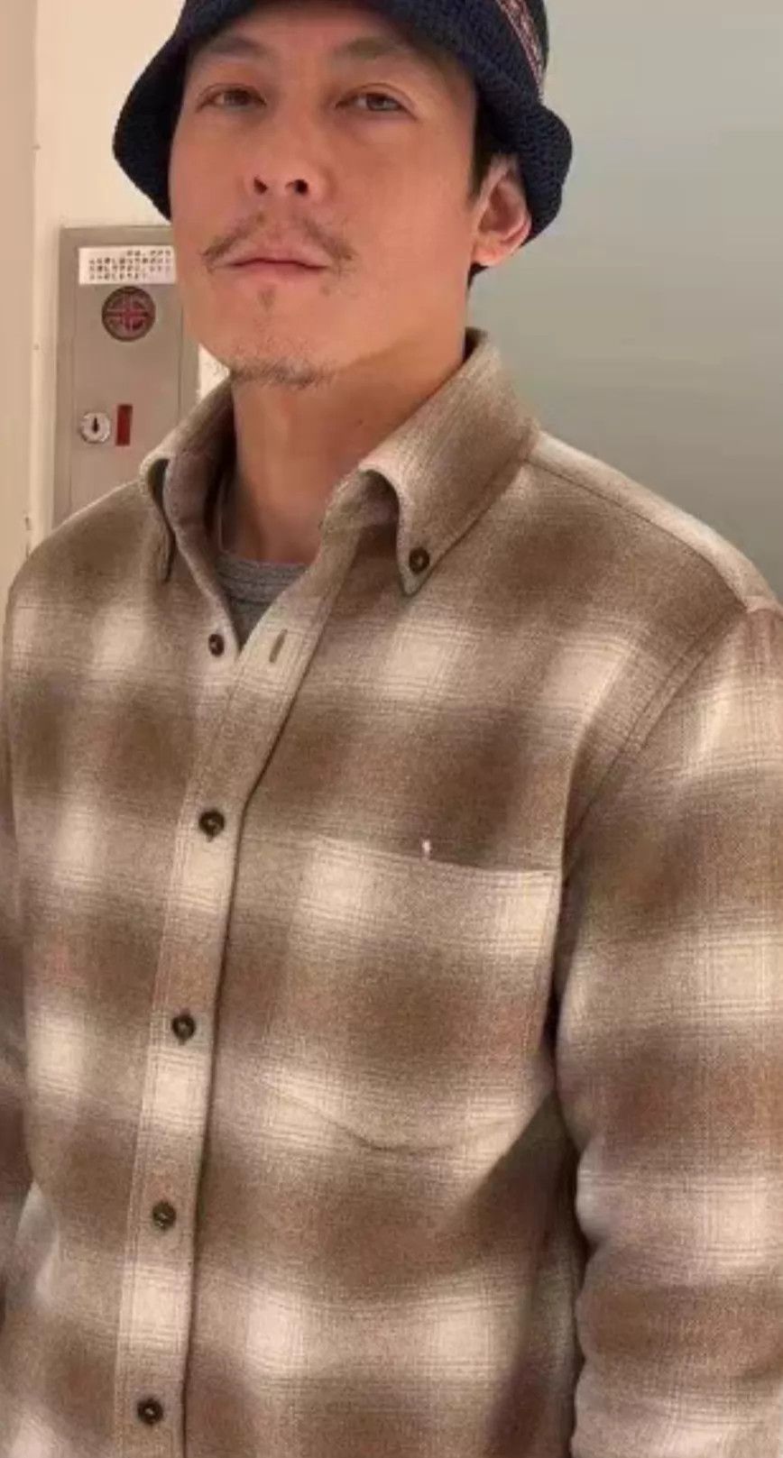 Loro Piana Loro Piana Classic Check Cashmere LS Shirt S - Edison Chen Worn Size S / US 4 / IT 40 - 1 Thumbnail