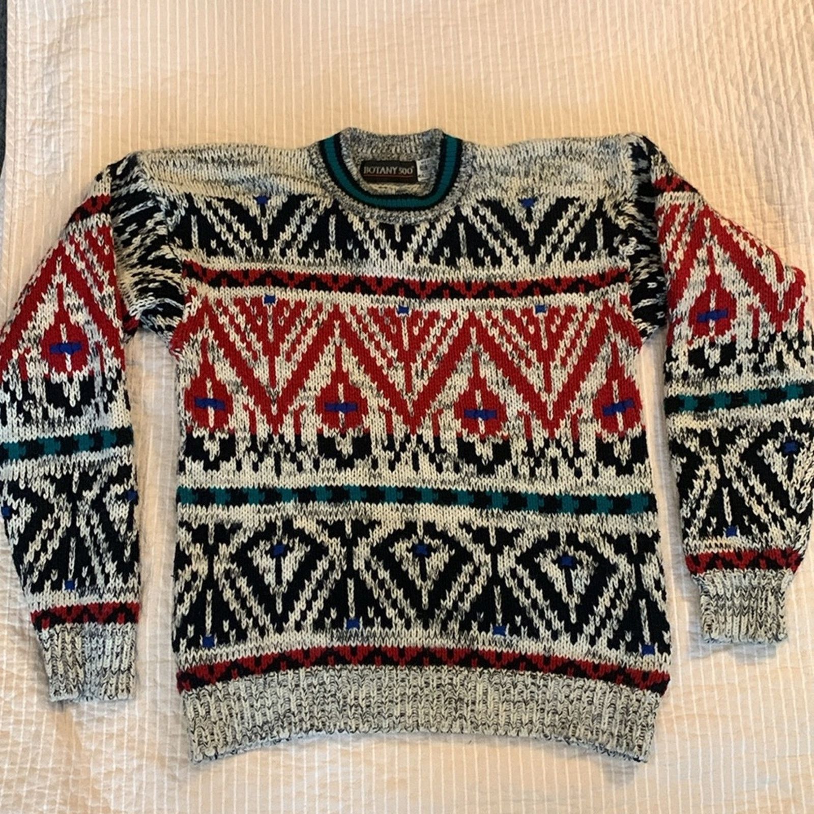 Botany 500 80's Botany 500 aztec tribal ethnic pullover sweater Size US M / EU 48-50 / 2 - 5 Thumbnail
