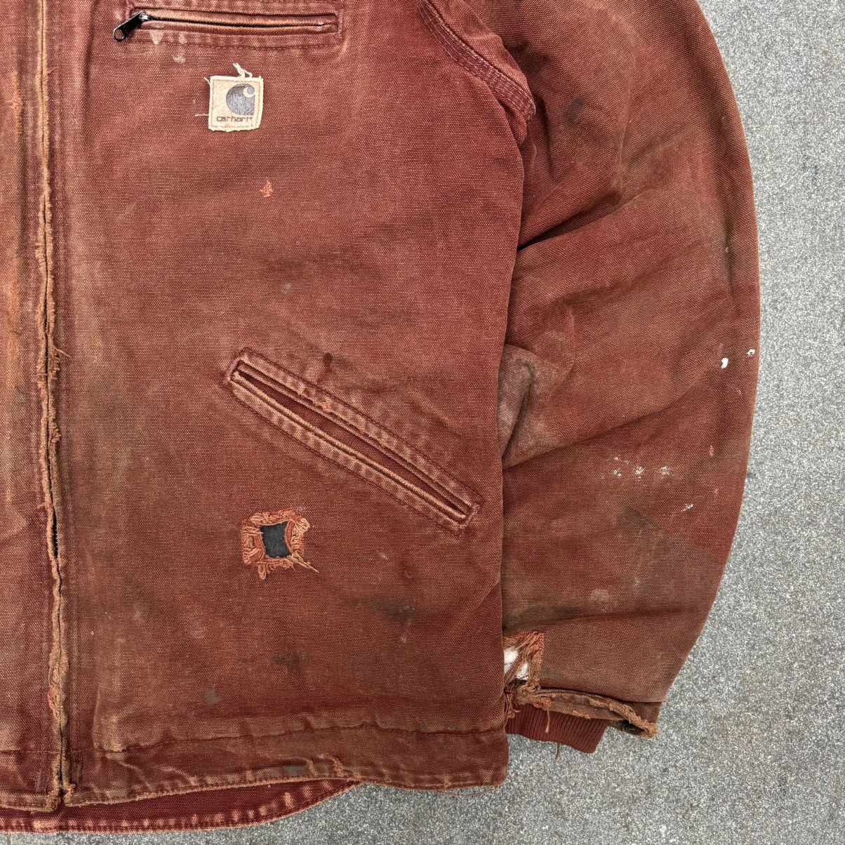Carhartt × Vintage Rare💥Vintage Carhartt Sherpa lined hooded Jacket J141 CLY Size US M / EU 48-50 / 2 - 9 Thumbnail