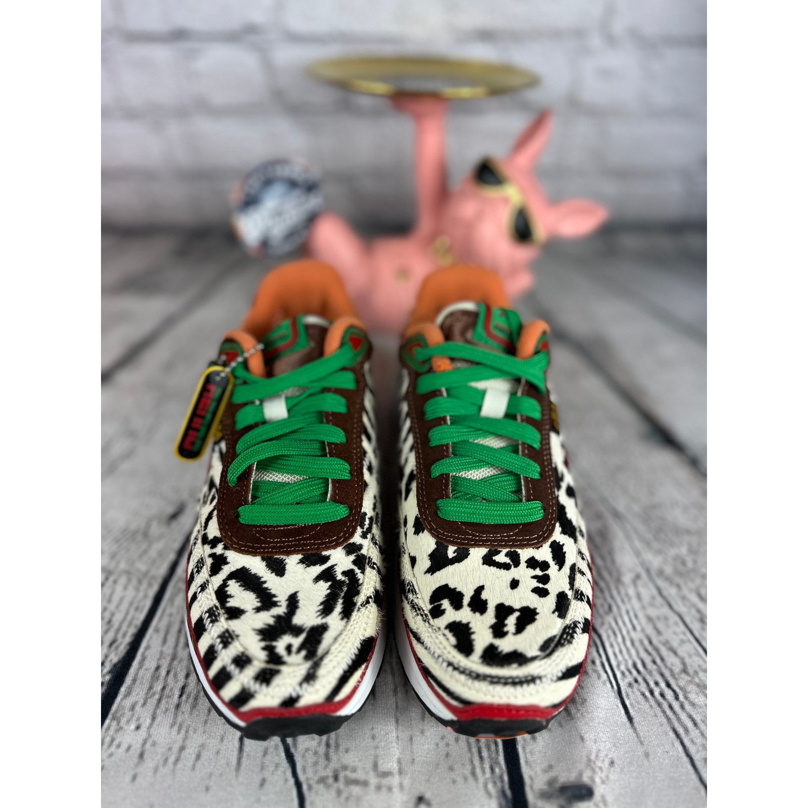 Fila FILA Renno Zero Womens 5 Green Animal Zebra Leopard Sneakers Size US 5 / IT 35 - 3 Thumbnail