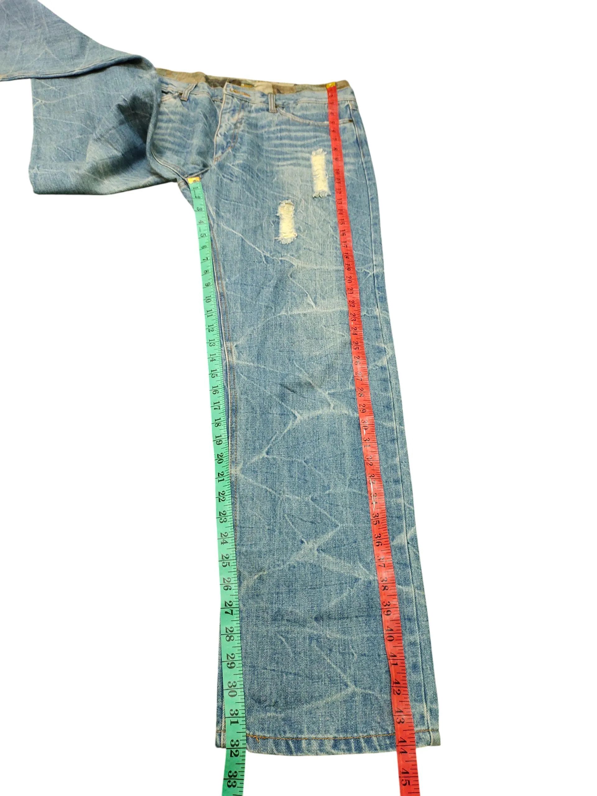 Comme des Garcons × Undercover Playchess Japan Double Waist Distress Patchwork Denim Jeans Size US 35 - 8 Thumbnail