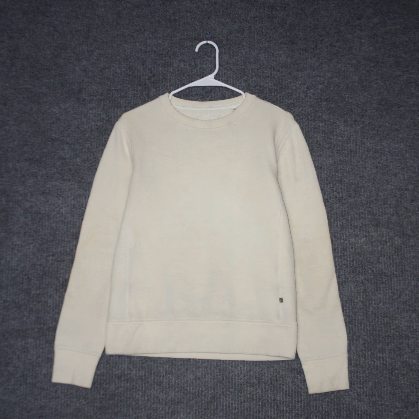 Billy Reid VINTAGE Billy Reid Sweatshirt Mens XS Cream Crewneck Suede Elbow Patches Ivory Cotton Size US XS / EU 42 / 0 - 7 Thumbnail