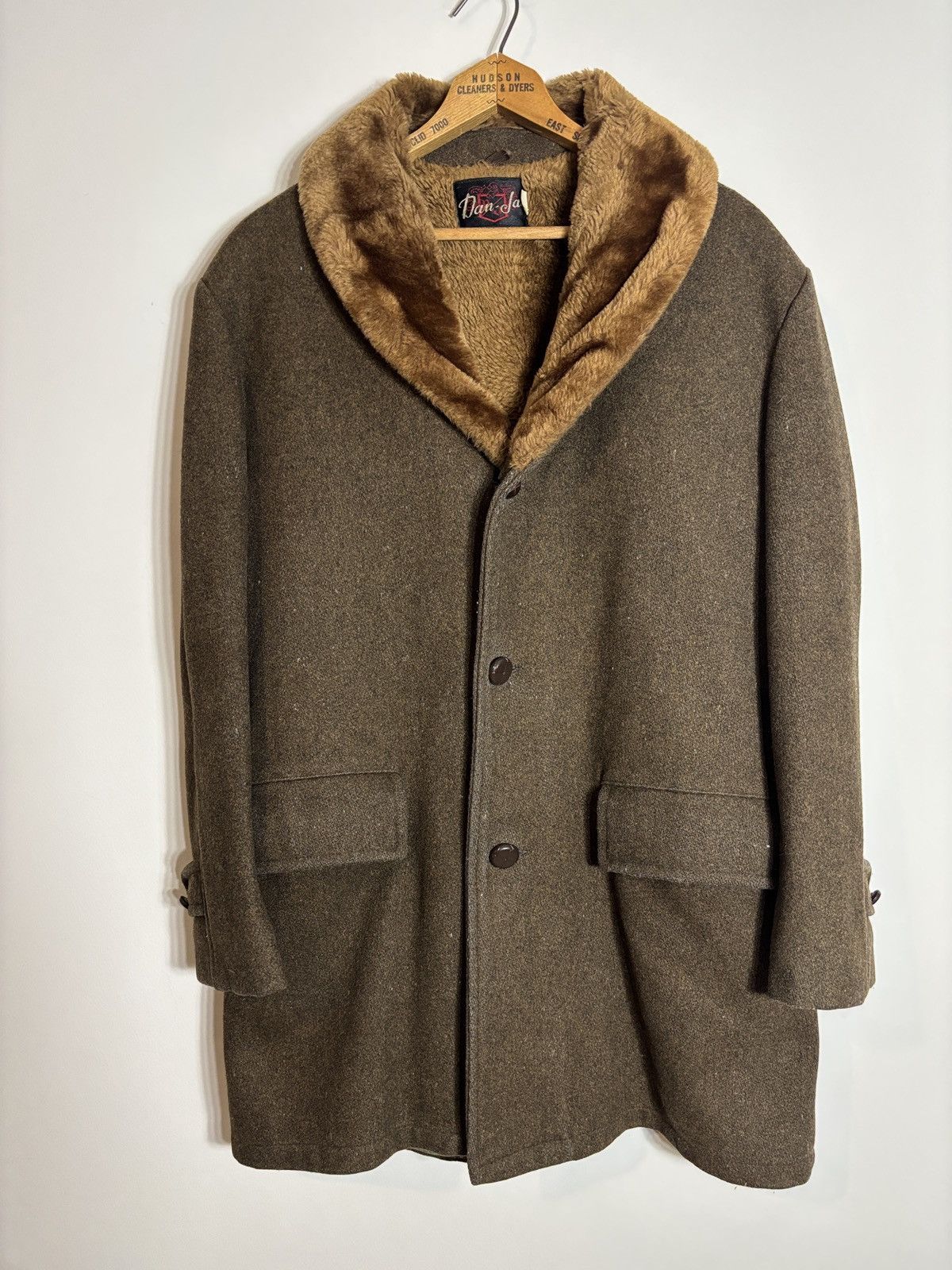 Vintage Vintage 60s Dan Jac Overcoat Faux Fur Collar 42 Size US L / EU 52-54 / 3 - 1 Thumbnail