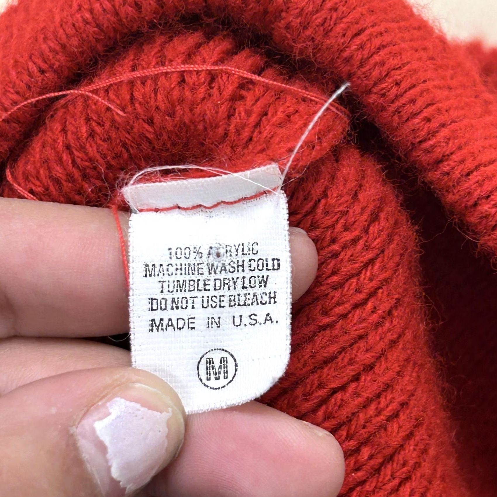 Vintage VINTAGE 90s Red Knit Skirt Womens Medium Solid Pencil Midi Stretch Pull On USA Women Skirt Knit Midi Red Pencil Solid Stretch Pull On Size 32" / US 10 / IT 46 - 3 Thumbnail