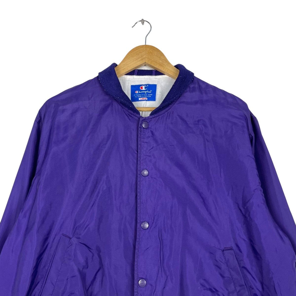 Champion × Vintage 💥70s CHAMPION LIGHT BOMBER SNAP BUTTON Size US L / EU 52-54 / 3 - 2 Thumbnail