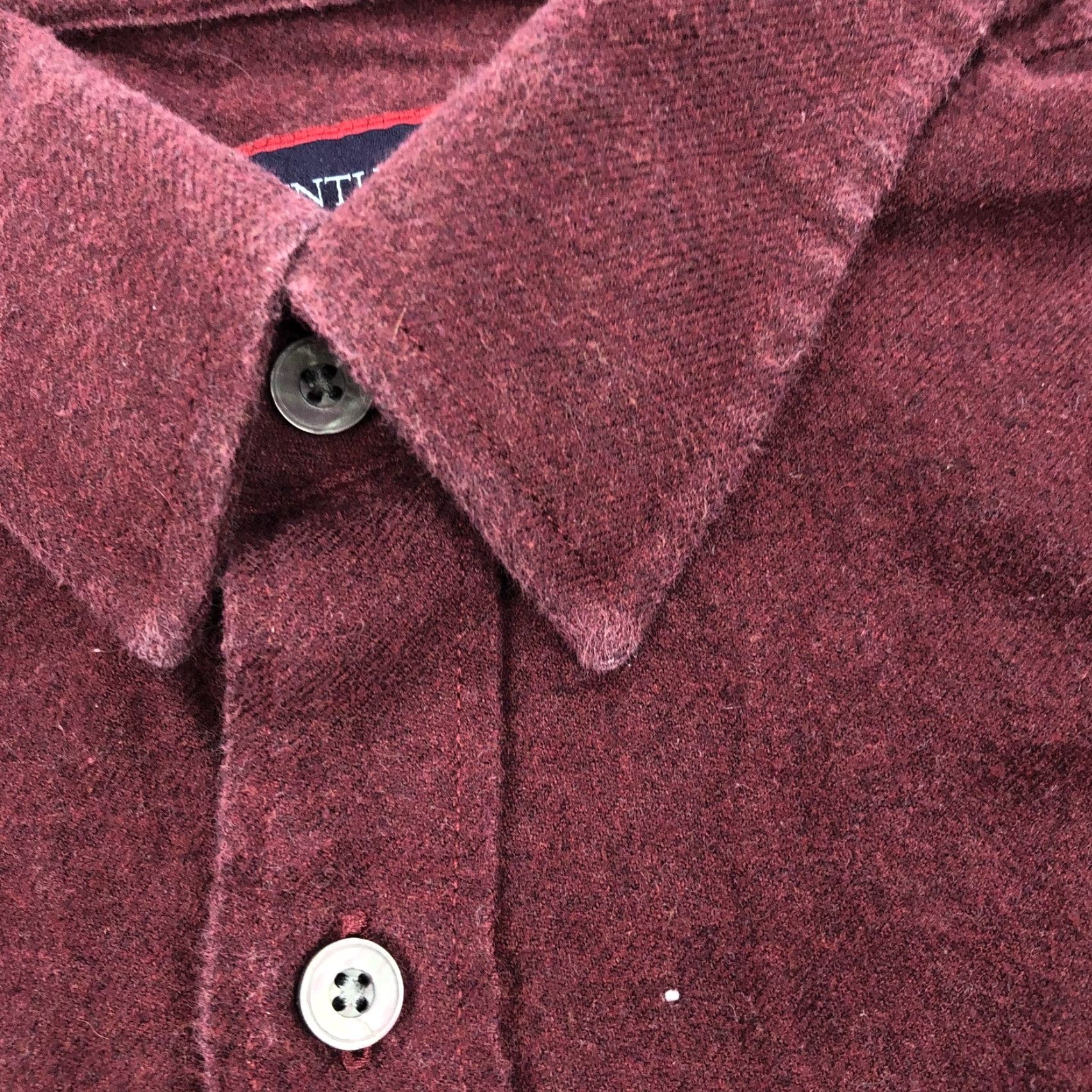 UNTUCKit UNTUCKit Sherwood Men's L Slim Fit Burgundy Flannel Button-Down Shirt Size US L / EU 52-54 / 3 - 3 Thumbnail