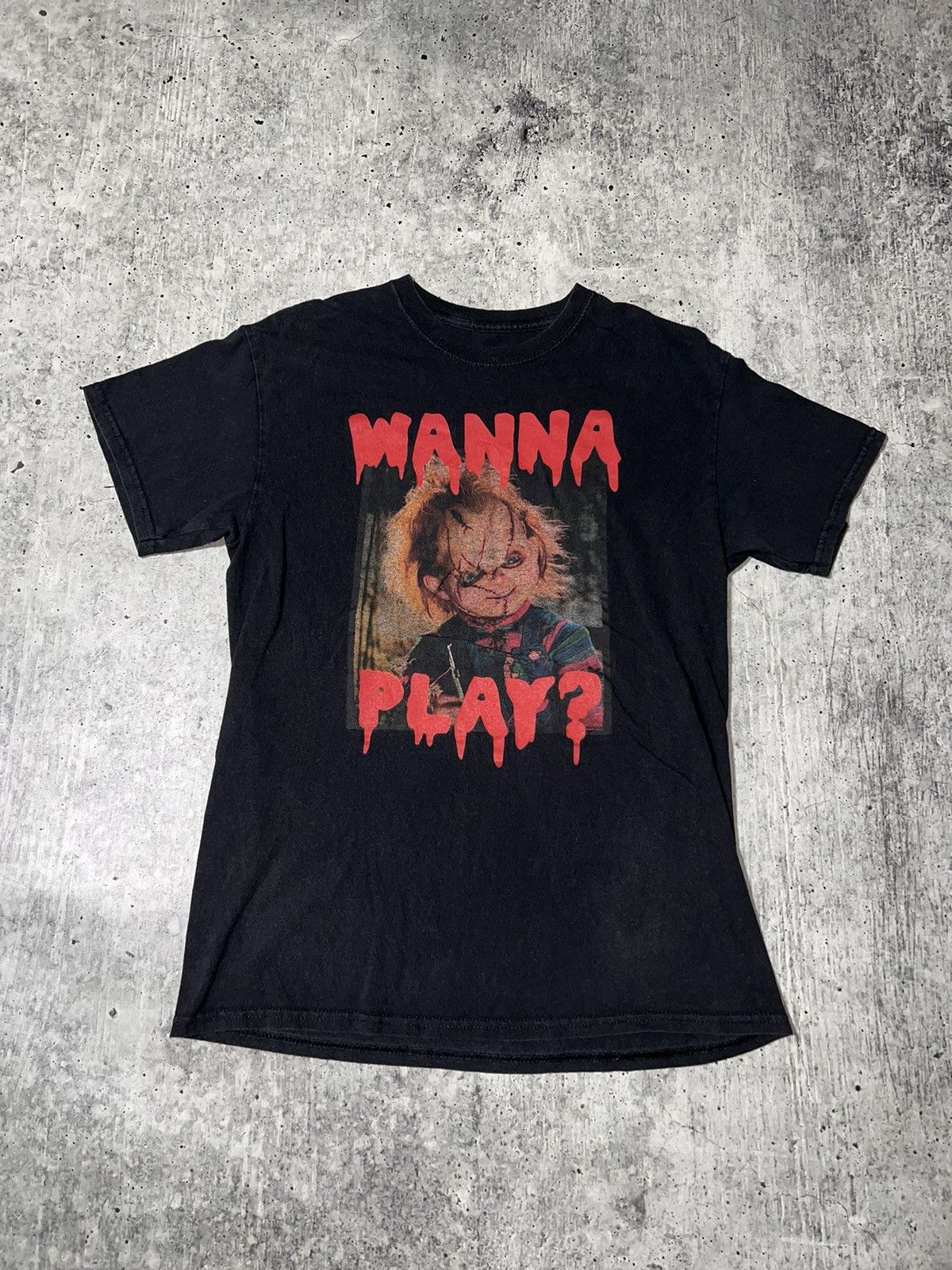 Other Crazy Y2K Faded Chucky Graphic Tee Size US M / EU 48-50 / 2 - 1 Thumbnail