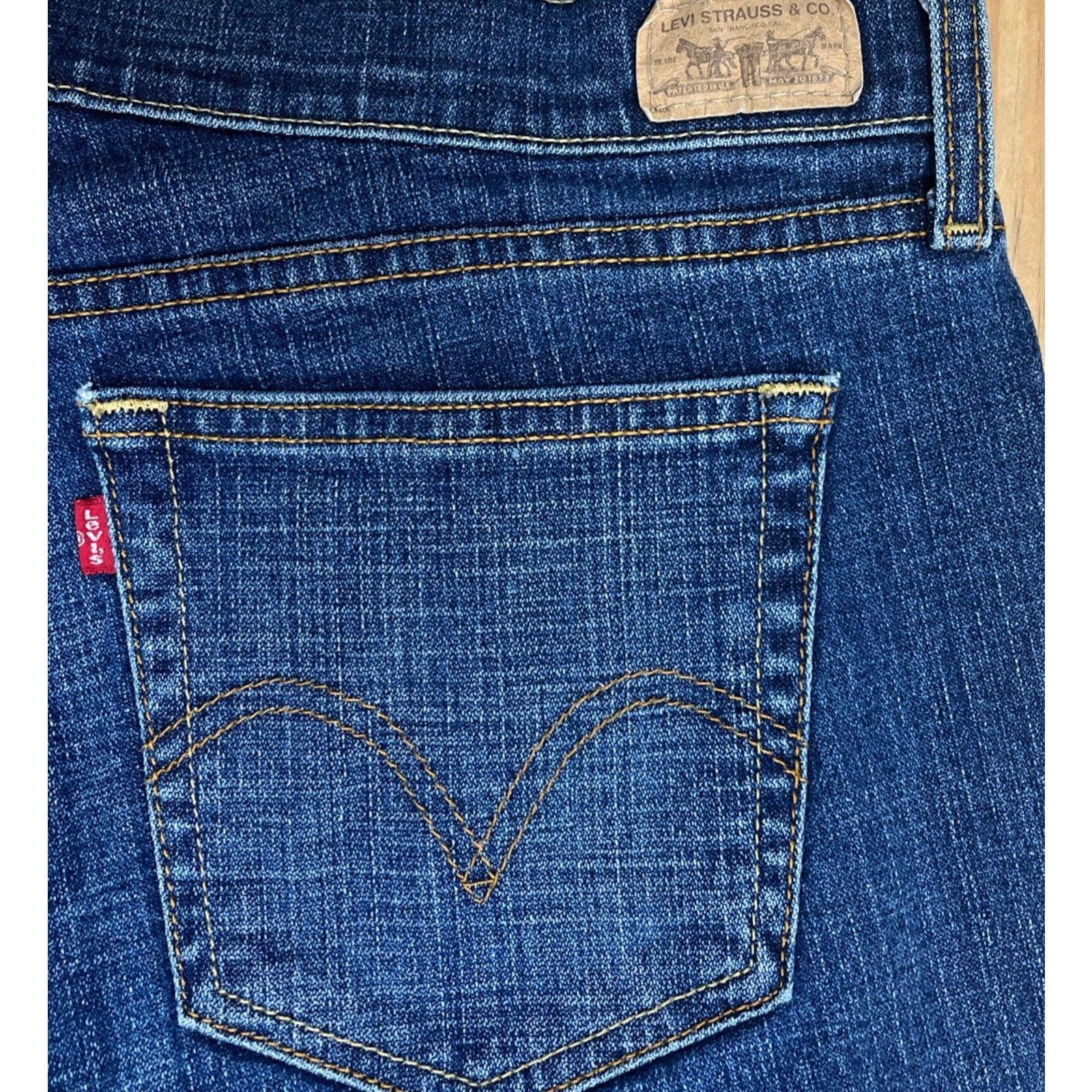 Levi's Y2K Levis 515 Jeans Sz 16 Boot Cut Blue Denim Cotton Women Size 38" / US 16 / IT 52 - 6 Thumbnail