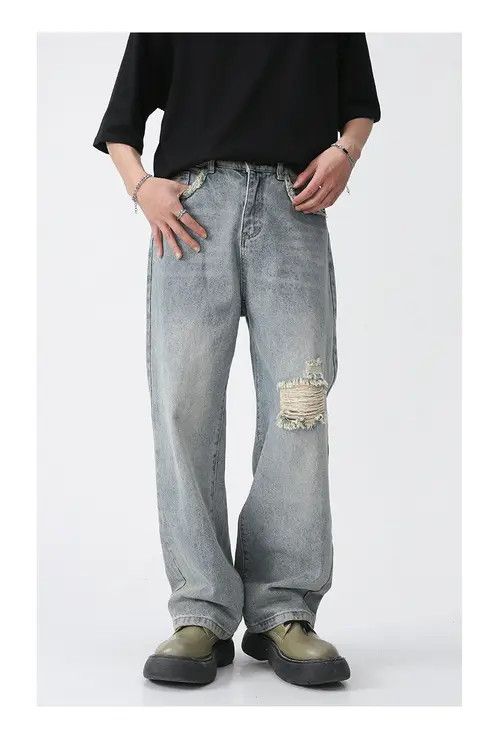Other Men's straight trendy ripped jeans Size US 32 / EU 48 - 1 Thumbnail