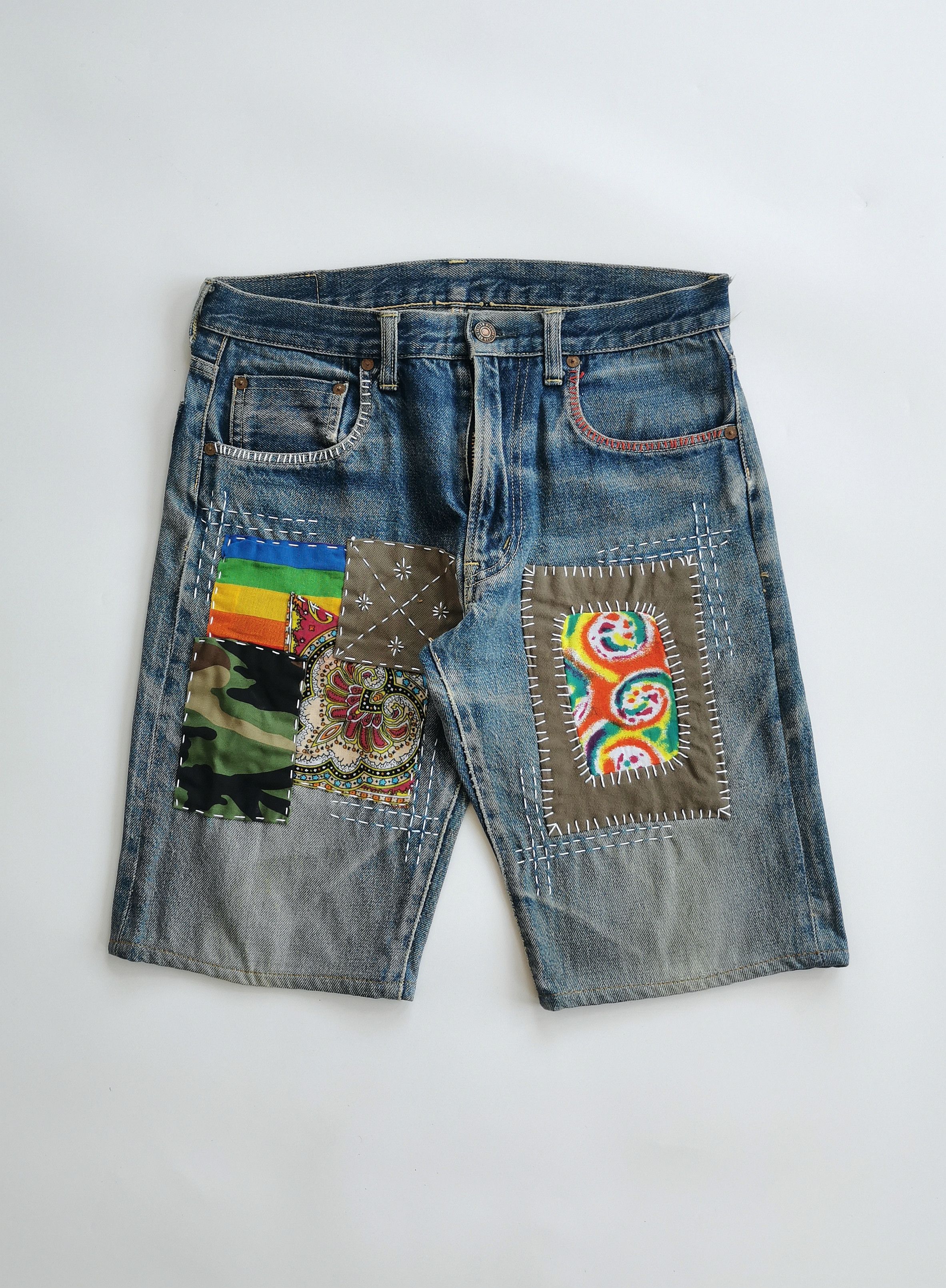 Kapital Go West Selvedge Patchwork Sashiko Size US 30 / EU 46 - 3 Thumbnail