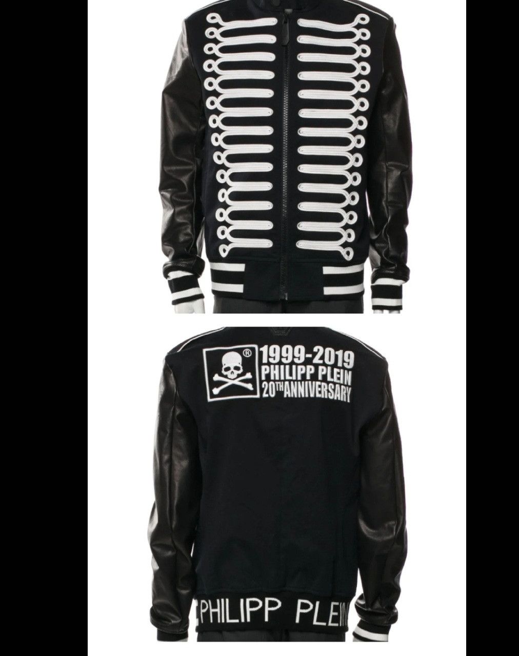 Philipp Plein Philipp Plein Black Military-Style Bomber Jacket/Embroidery Size US M / EU 48-50 / 2 - 1 Thumbnail