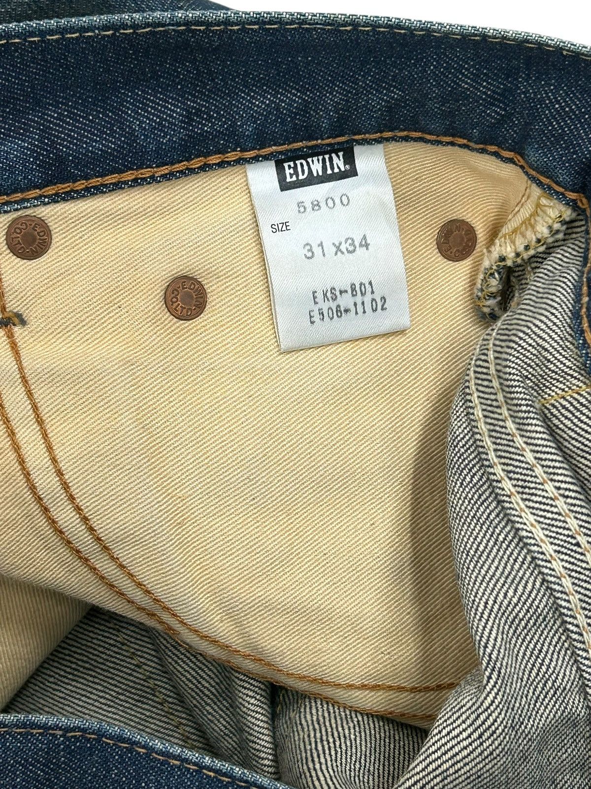 Edwin × Hysteric Glamour × Japanese Brand Vintage Edwin 800SX Flare Washed Ripped Texture Distressed Size US 29 - 19 Thumbnail