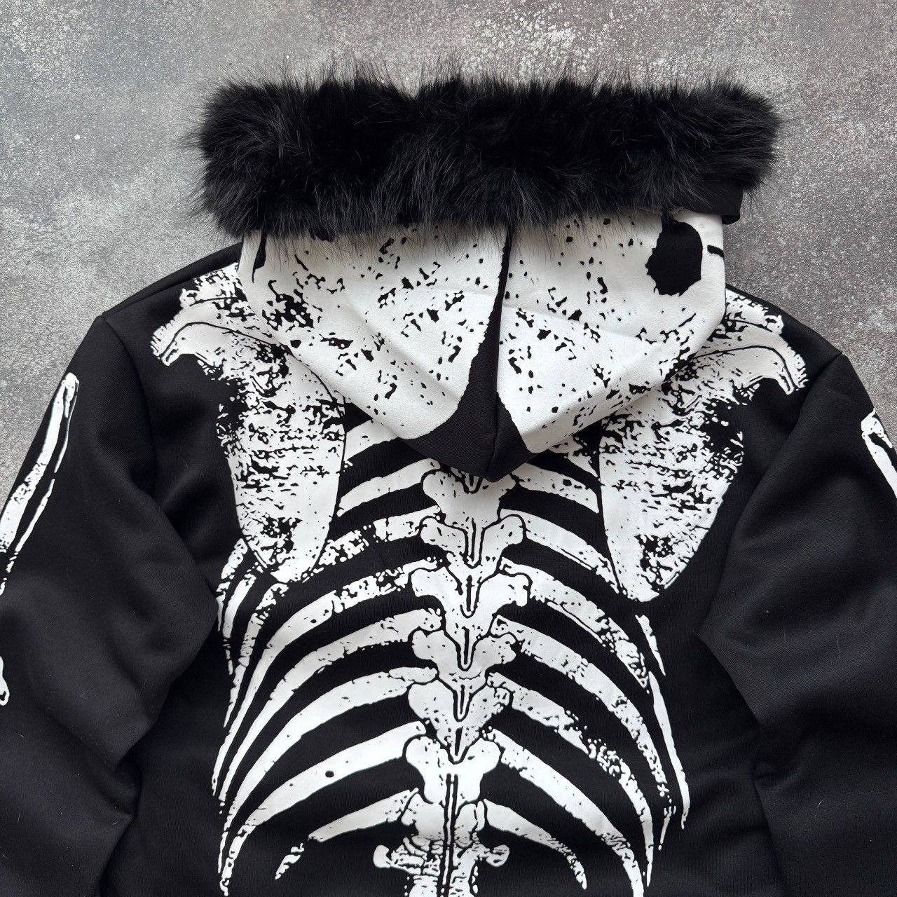 If Six Was Nine Amazing Y2K Gothic Emo Faux Fur Details Zip Hoodie Size M / US 6-8 / IT 42-44 - 11 Thumbnail