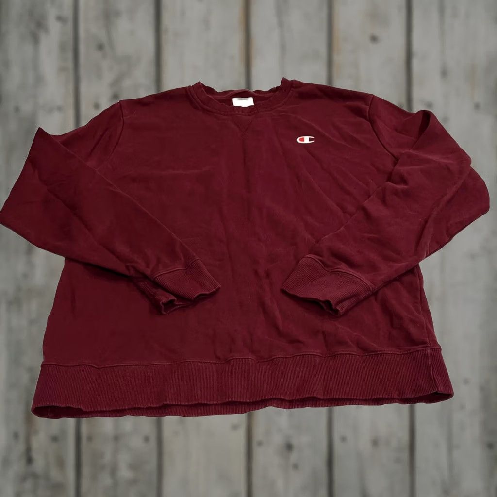 Champion Champion Sweatshirt Mens Large Pullover Long Sleeve Lightweight Maroon Logo Size US L / EU 52-54 / 3 - 1 Thumbnail