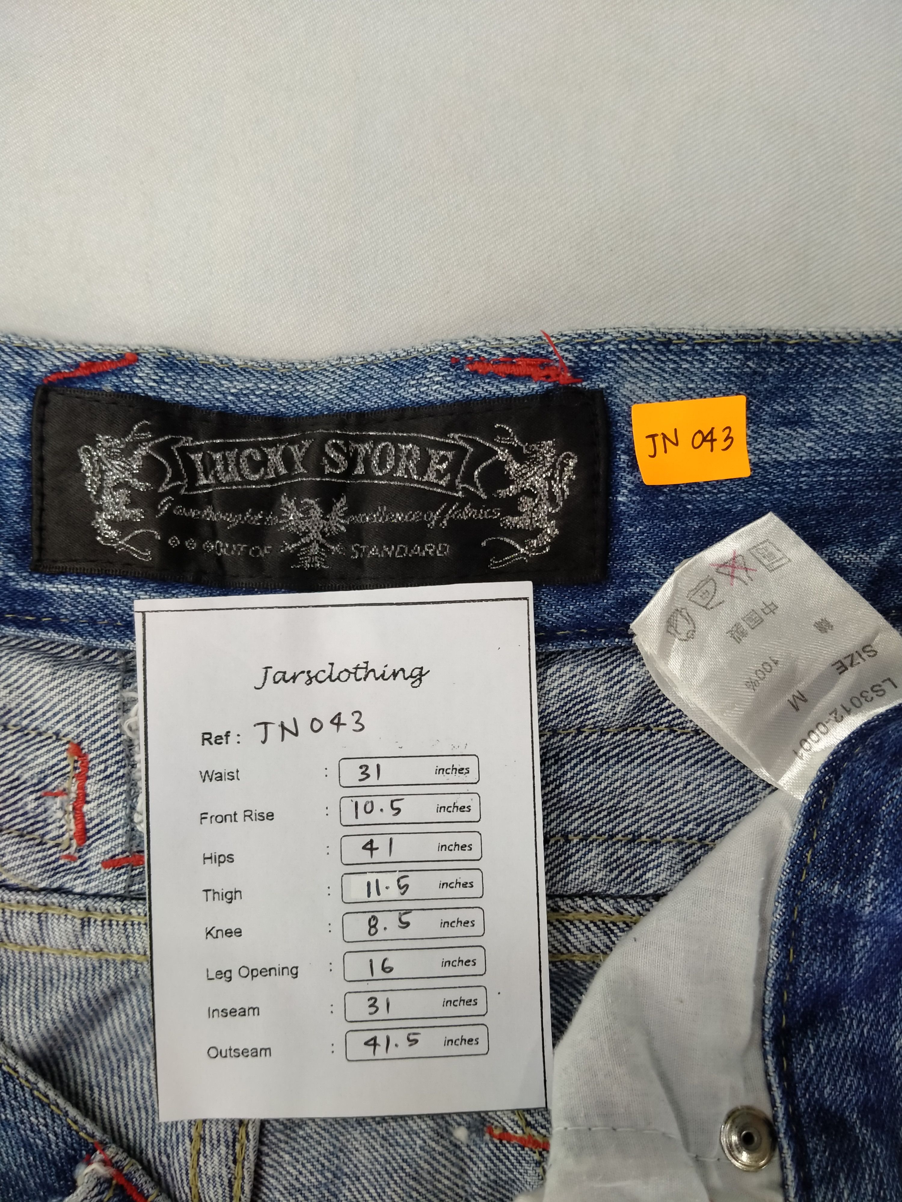 Hysteric Glamour Lucky Store Japanese Brand Distressed Patch 31x31 JN043 Size US 31 - 10 Thumbnail
